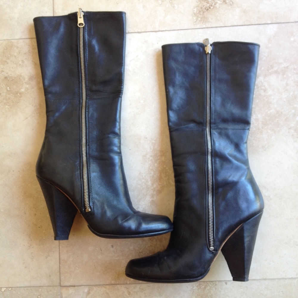 Sigerson Morrison Bella Fold Down Leather Boots - Picture 4 of 8
